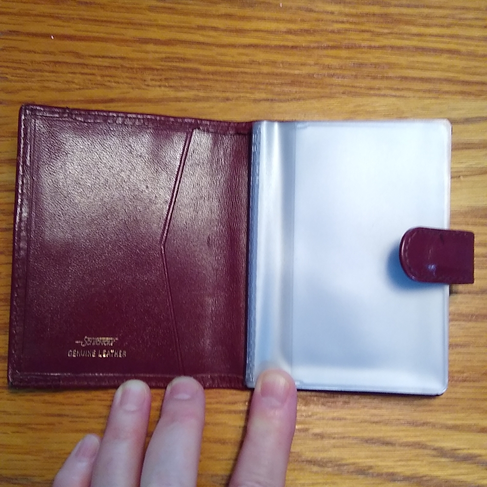 Vintage Leather Make-Up Clutch & Credit Card Folio - Picture 6 of 13